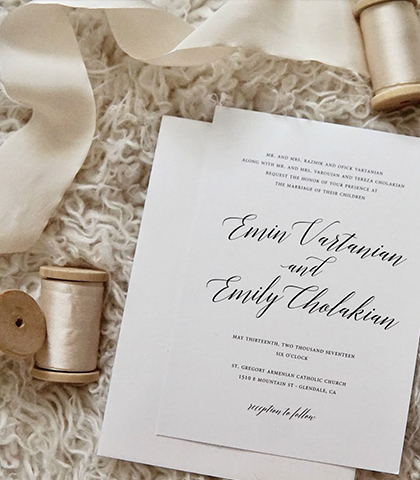 Emily Vartanian HOW TO MAKE THE WEDDING INVITATION PROCESS EASIER + MY SHINE WEDDING INVITES B